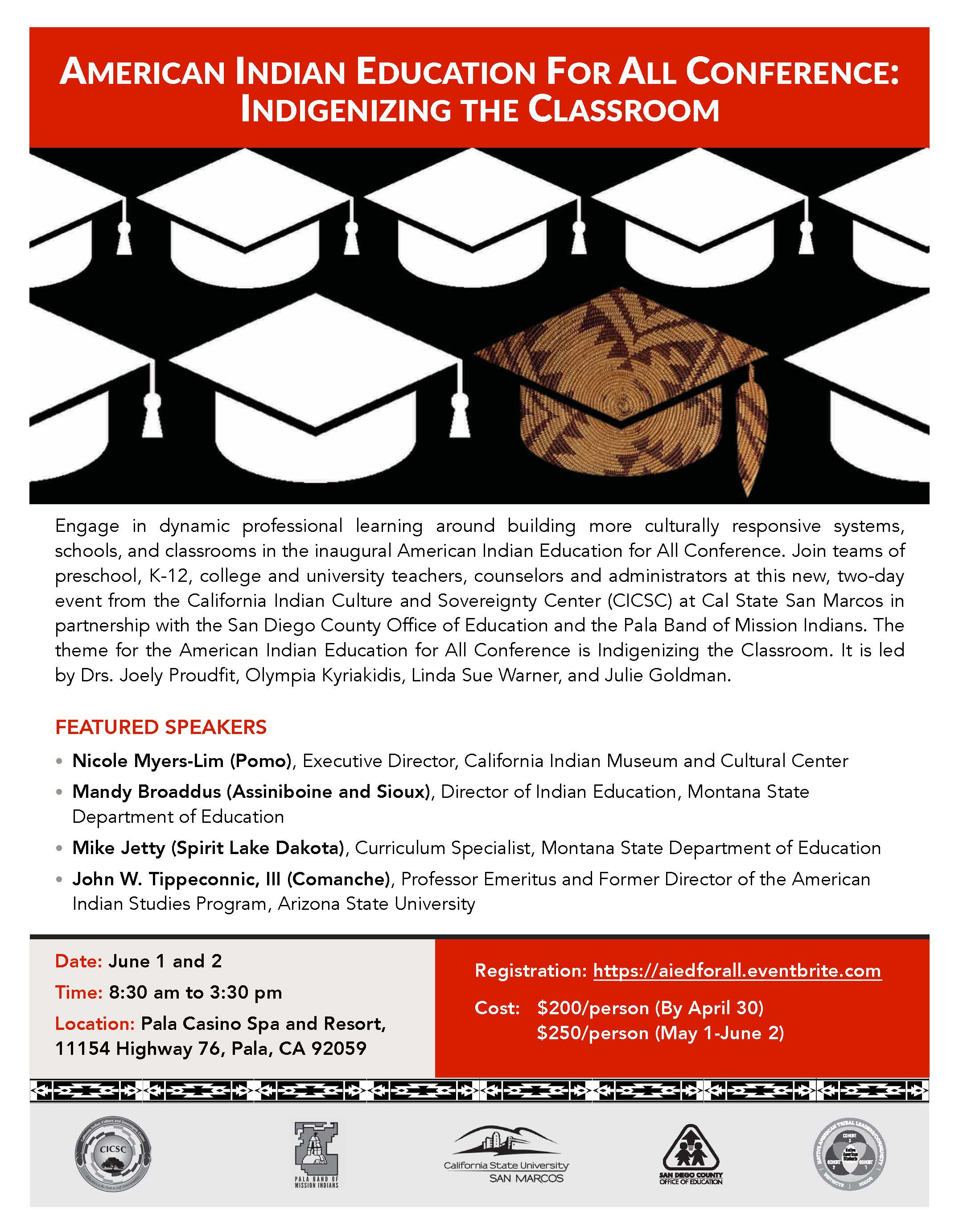 American Indian Education For All Conference Flyer