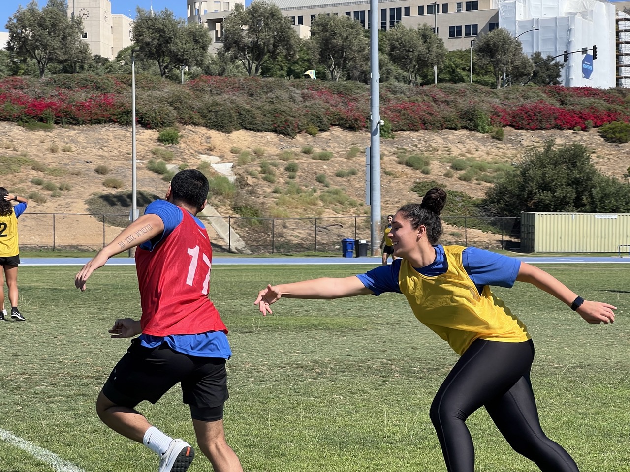 Students Playing Intramural Flag Football