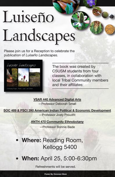 Luiseño Landscape Book Reception Flyer