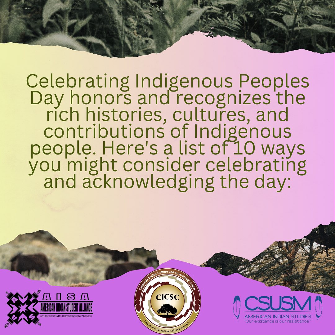 Celebrating Indigenous Peoples Day honors and recognizes the rich histories, cultures, and contributions of Indigenous people. Here's a list of 10 ways you might consider celebrating and acknowledging the day