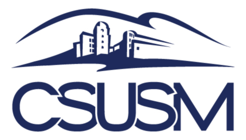 CSUSM logo - Initials Text and Hill Version