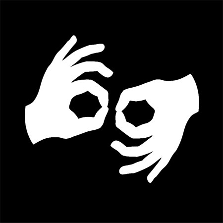 Sign language interpretation icon