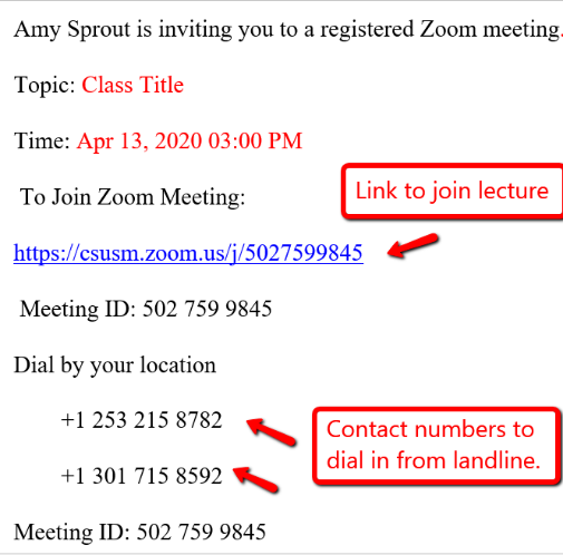 zoom email
