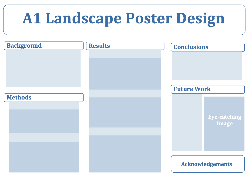 decorative graphic showing possible layout of a poster
