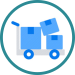 boxes on cart icon