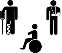 clipart of injured persons