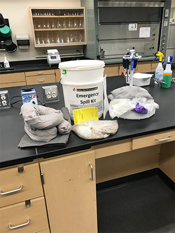lab chemical spill