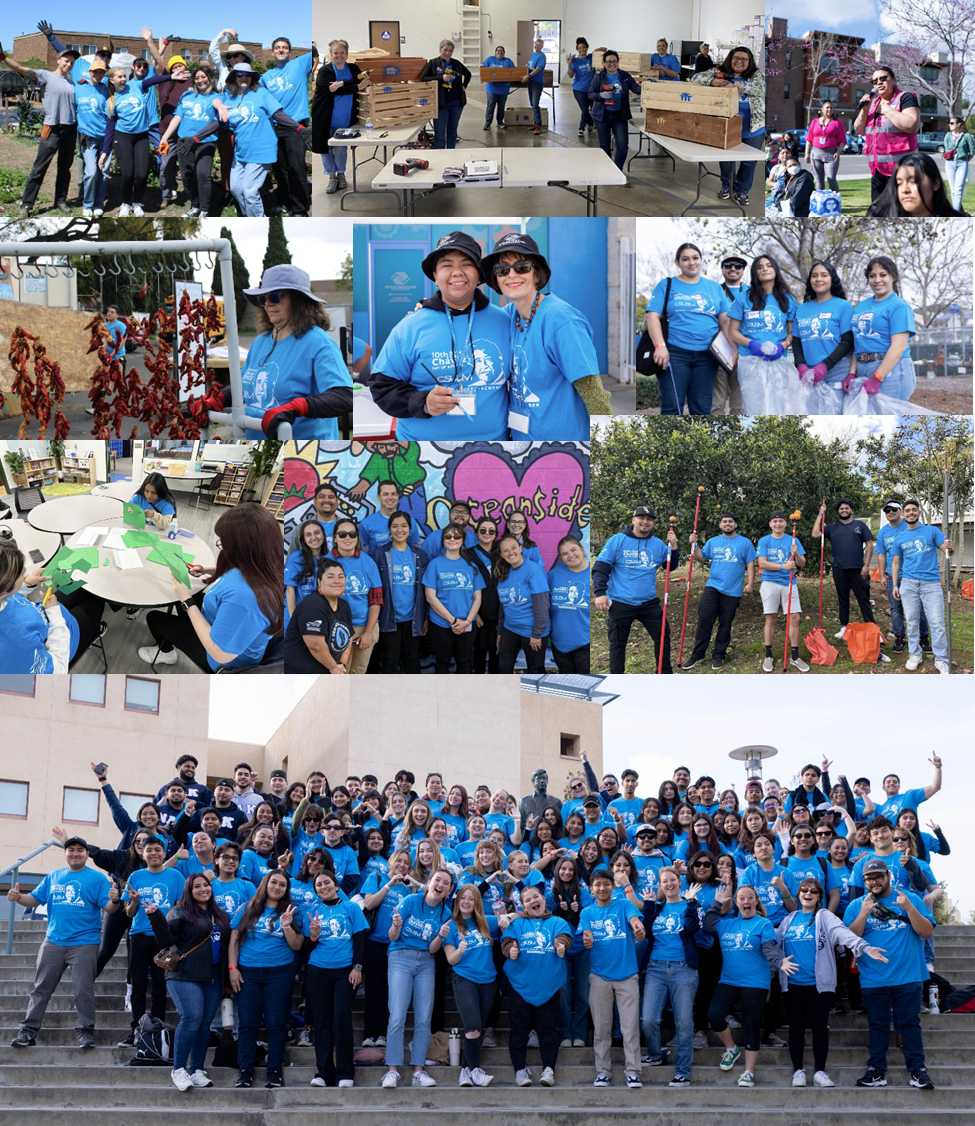 collage of photos from day of service
